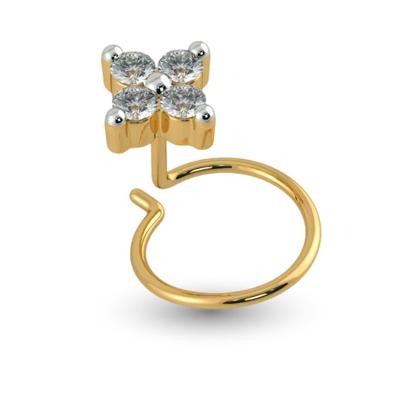 The Arbutus Nose Pin Round 4 stone